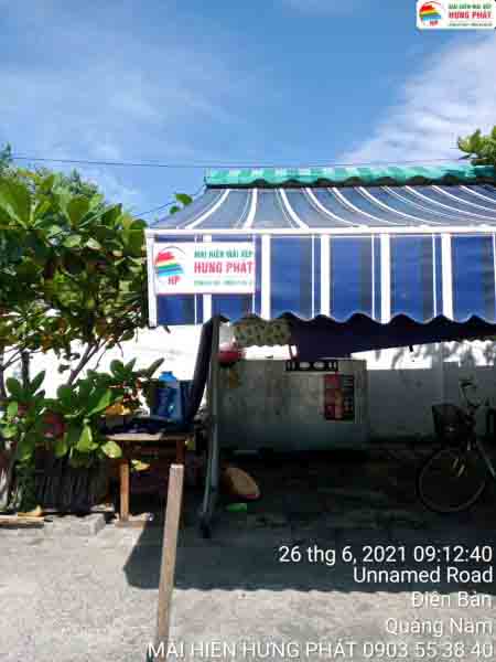 Hàng quán vỉa hè – Mái hiên mái xếp bạt che nắng giá rẻ tại Đà Nẵng