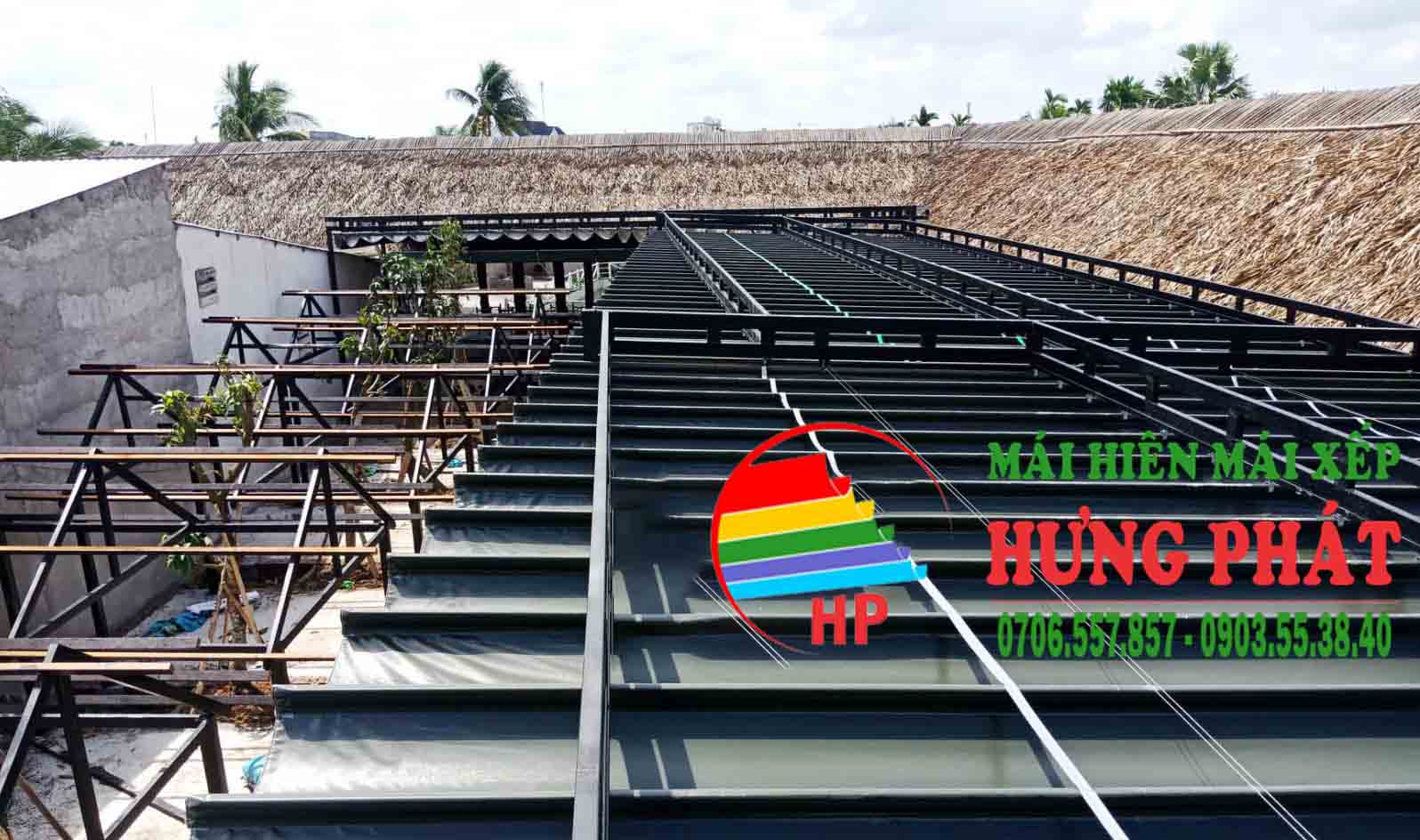 mái hiên mái xếp đẹp giá rẻ