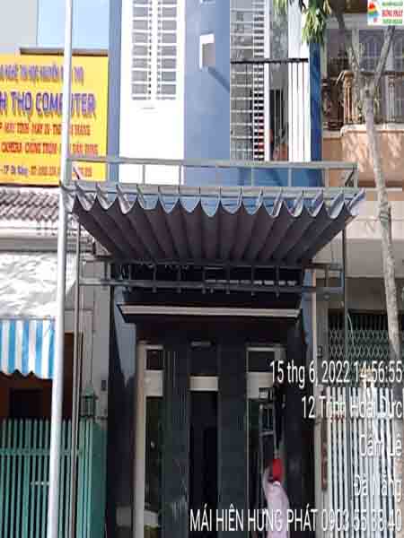 Lắp đặt thi công mái xếp cho hiên nhà phố giá rẻ tại Đà Nẵng