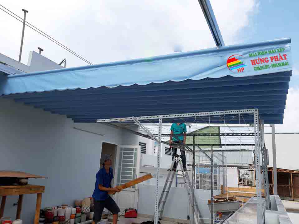 mái xếp sân thượng