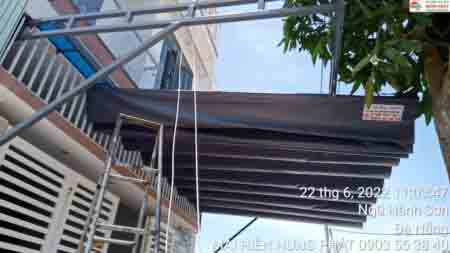 Mái bạt xếp nhà phố không trụ giá rẻ tại Đà Nẵng