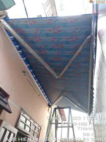 Bảo trì bạt mái hiên di động rút cáp vệ sinh thay bạt tại Đà Nẵng