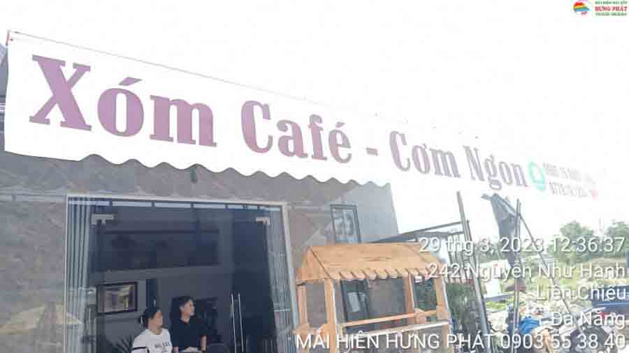 Mái che di động quán cafe