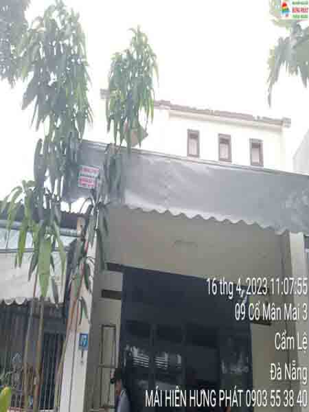 Thay mới bạt mái hiên quay nhà phố tại Hoà Xuân Đà Nẵng (2)