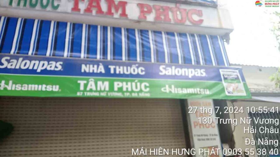 Thay mái hiên di động tại 91 Trưng Nữ Vương Đà Nẵng (3)