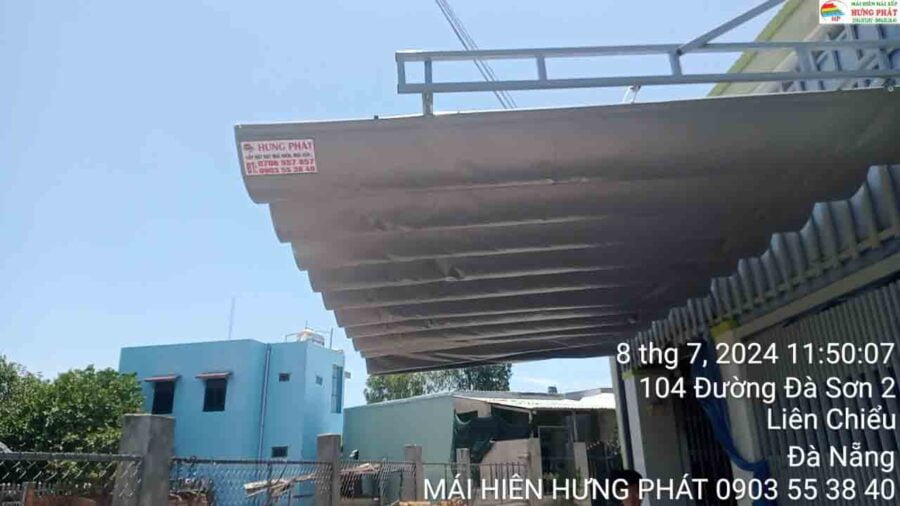 Thi công bạt xếp giá rẻ tại 202 Hoàng Văn Thái Hòa Khánh Đà Nẵng (5)