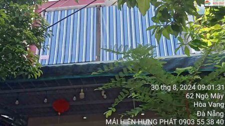 Bạt thả che nắng giá rẻ lắp đặt tại 91 Ngô Mây Hòa Xuân Đà Nẵng (3)