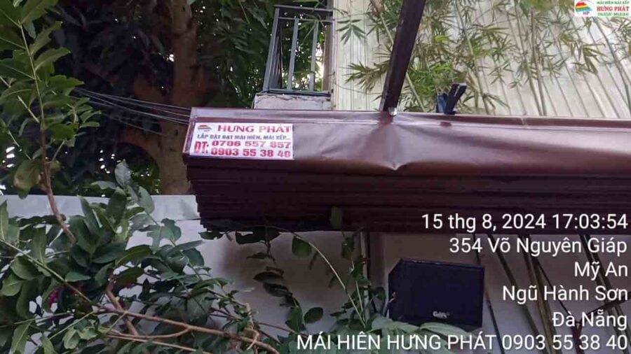 Lắp mái xếp lượn nhỏ cho cafe cơm chay kiệt 96 Bà Huyện thanh Quan (4)