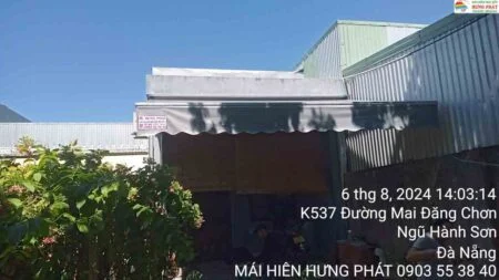 Thi công mái hiên giá rẻ tại khu Mai Đăng Chơn Hòa Quý Ngủ Hành Sơn (4)