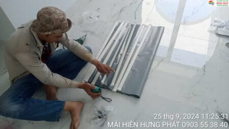 Rèm che nắng giếng trời kéo tay tại 18 Vũ Thành Năm Hòa Xuân Đà Nẵng (1)