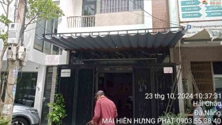 Mái xếp di động cho hiên và sân thượng lắp đặt tại 196 Phan Trọng Tuệ Đà Nẵng (3)