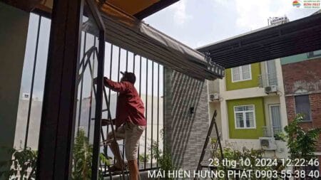 Mái xếp di động cho hiên và sân thượng lắp đặt tại 196 Phan Trọng Tuệ Đà Nẵng (8)