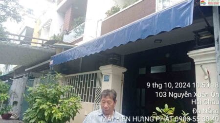 Thay bạt mái che di động tại 105 Nguyễn Xuân Ôn Đà Nẵng (1)