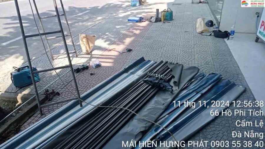 Bạt xếp di động bảo trì,thay vải bạt tại 92 Đường 293 Đà Nẵng