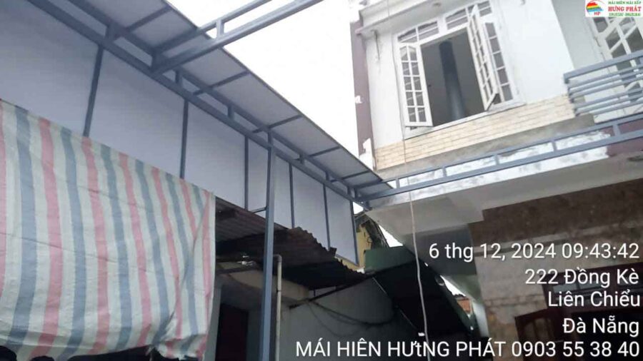 Lắp bạt xếp di động có quay tay tại 195 Đồng Kè