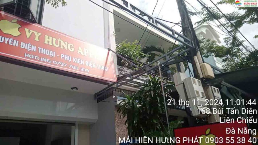 Mái xếp di động thi công tại 175 Bùi Tấn Diên Đà