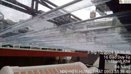 Thay bạt xếp di động chất liệu vải PVC lấy sáng tại chợ Cồn ĐÀ NẴNG