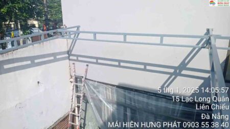 Bạt xếp nilong PVC trong suốt cho sân vườn nhà phố tại Hòa Khánh Đà Nẵng (1)