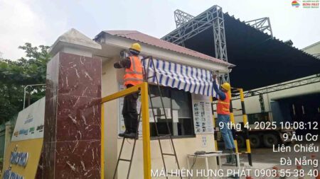 Lắp mái di động cho thạch cao Phát tường tại khu công nghiệp Hoà Khánh (1)