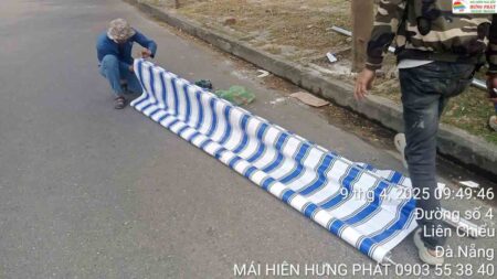 Lắp mái di động cho thạch cao Phát tường tại khu công nghiệp Hoà Khánh (4)