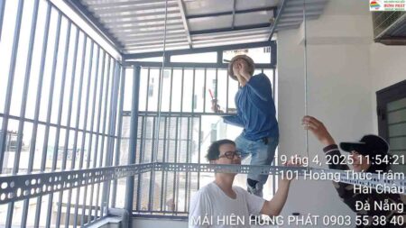 Lắp mái tôn sân phơi tại Hải Châu Đà Nẵng (1)