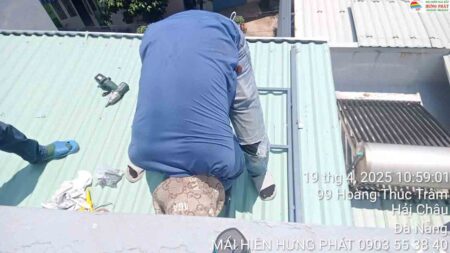 Lắp mái tôn sân phơi tại Hải Châu Đà Nẵng (1)