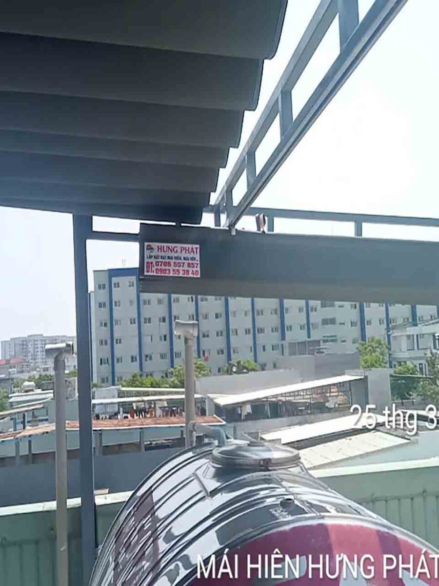 Lắp mái xếp di động trên sân thượng tại 18 Dương Lâm Sơn Trà Đà Nẵng (1)