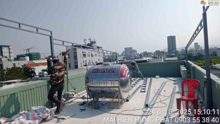 Lắp mái xếp di động trên sân thượng tại 18 Dương Lâm Sơn Trà Đà Nẵng (1)