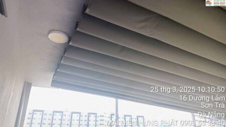 Lắp mái xếp di động trên sân thượng tại 18 Dương Lâm Sơn Trà Đà Nẵng (1)