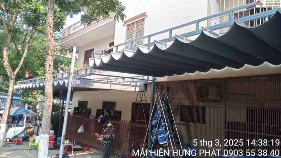 Mái bạt xếp di động lắp đặt tại 02 Bà huyện Thanh Quan Ngũ Hành Sơn Đà Nẵng (6)