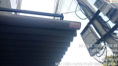 Mái che xếp di động mini thi công tại 148 Nguyễn Bính Phước Lý Đà Nẵng (1)