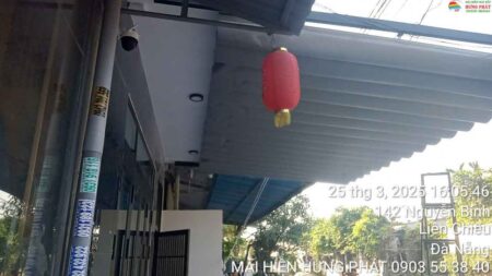 Mái che xếp di động mini thi công tại 148 Nguyễn Bính Phước Lý Đà Nẵng (1)