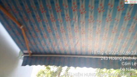Mái hiên di động thay bạt mới, bảo trì tay quay bi nhớt tại Hòa Xuân Đà Nẵng (1)