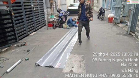 Mái hiên giá rẻ tại Đà Nẵng lắp đặt tại kiệt đường 29 (1)