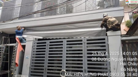 Mái hiên giá rẻ tại Đà Nẵng lắp đặt tại kiệt đường 29 (1)