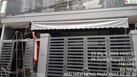Mái hiên giá rẻ tại Đà Nẵng lắp đặt tại kiệt đường 29 (1)