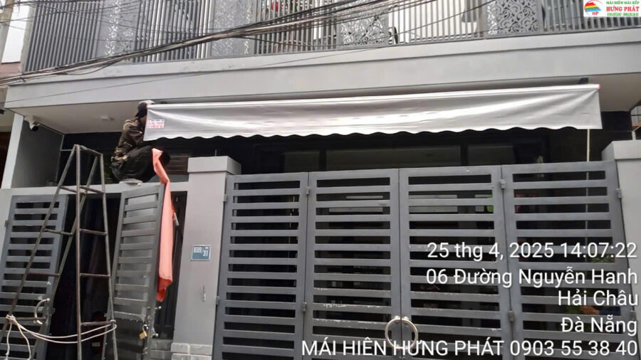 Mái hiên giá rẻ tại Đà Nẵng lắp đặt tại kiệt đường 29 (1)