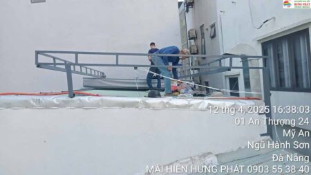 Mái xếp che nắng giảm nhiệt cho mái nhà tại Phố An Thượng Đà Nẵng (1)