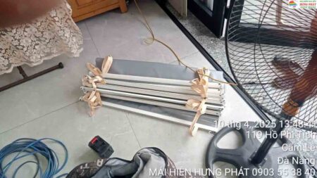 Rèm xếp ly hệ nhôm che nắng tuyệt đối cho giếng trời tại 117 Hồ Phi Tích Đà Nẵng (1)