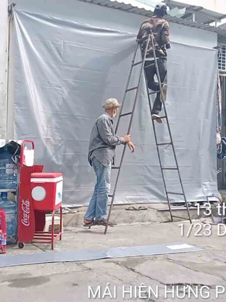 Thay bạt mái hiên, bảo trì phụ kiện tại kiệt 25 Dương Thị Xuân Quý, Ngũ Hành Sơn (1)
