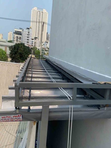 Thi công mái xếp di động tại 78 Mai Thúc Lân, Ngủ Hành Sơn Đà Nẵng (1)