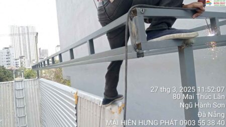 Thi công mái xếp di động tại 78 Mai Thúc Lân, Ngủ Hành Sơn Đà Nẵng (1)