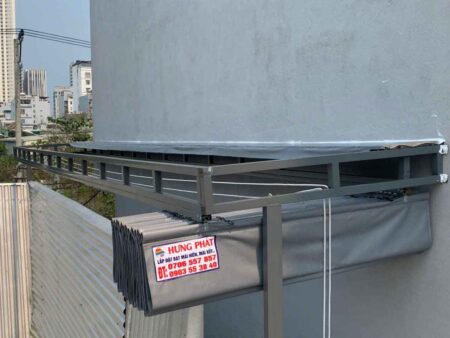 Thi công mái xếp di động tại 78 Mai Thúc Lân, Ngủ Hành Sơn Đà Nẵng (1)