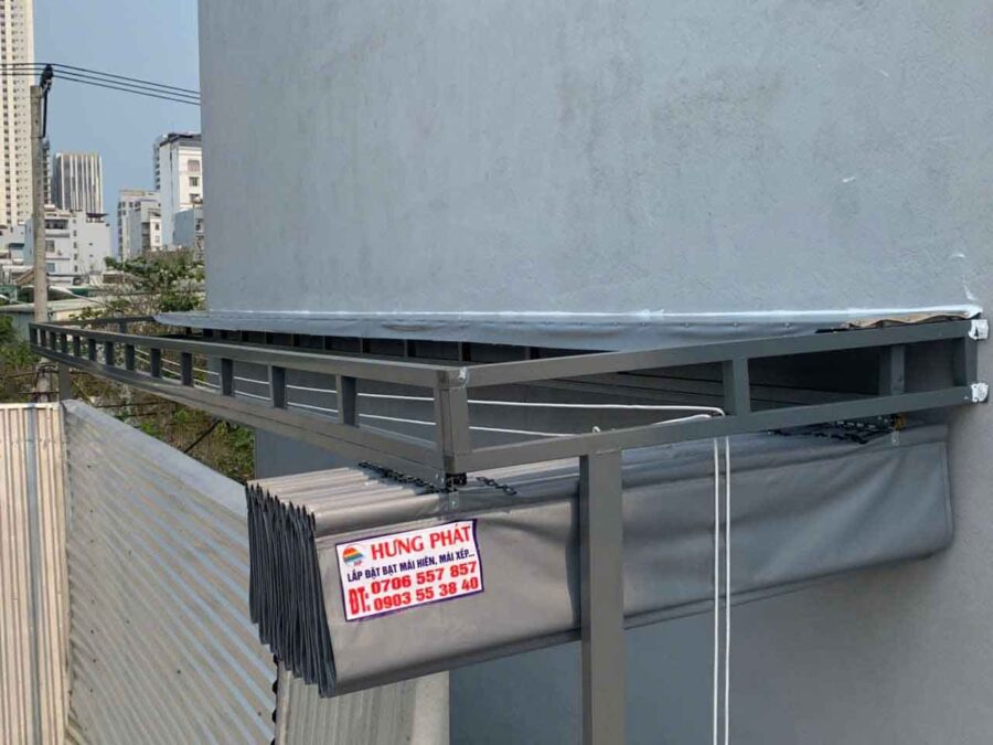 Thi công mái xếp di động tại 78 Mai Thúc Lân, Ngủ Hành Sơn Đà Nẵng (1)