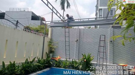 Thi công thay bạt xếp di động tại 22A Mỹ Đa Đông 8 Mỹ An Đà Nẵng (1)