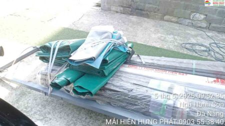 Bạt mái đẩy chữ A lắp đặt tại trường quân sự , Quốc Phòng Đà Nẵng (4)