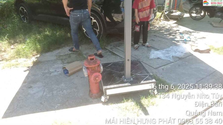 Dù che hệ lệch tâm đa năng 3m giai tận nơi cho khách tại Điện Bàn (1)