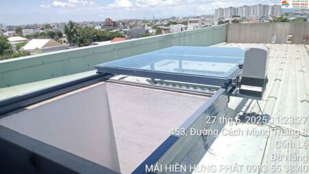 Giếng trời kính tự động lắp đặt tại 510 Cách Mạng Tháng 8 Đà Nẵng (1)
