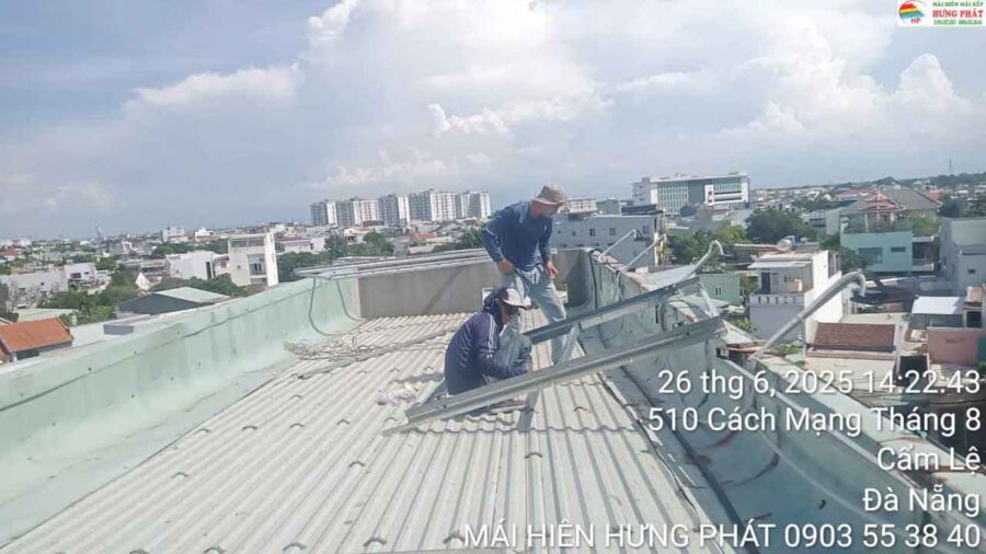 Giếng trời kính tự động lắp đặt tại 510 Cách Mạng Tháng 8 Đà Nẵng (2)