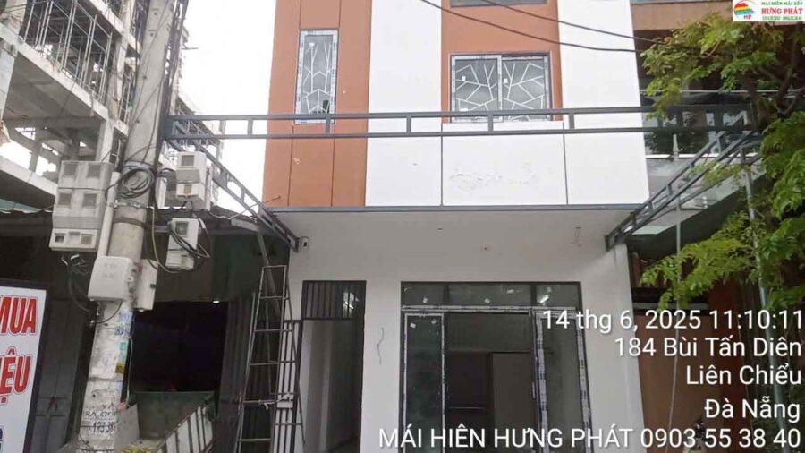 Lắp mái xếp di động lượn nhỏ tại 189 Bùi Tấn Diên (1)